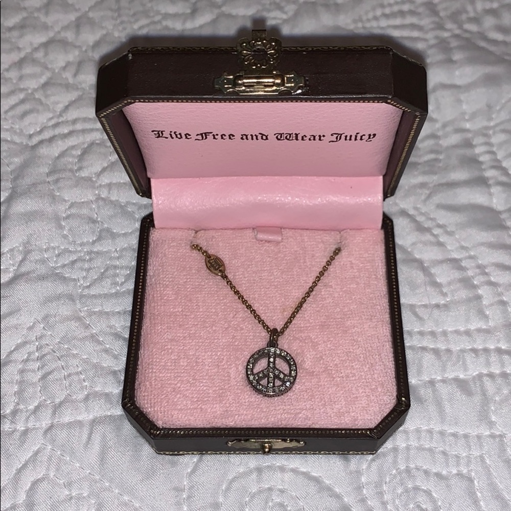 Juicy Couture Peace Sign Necklace